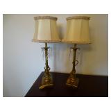 Laura Ashley Home Lamps Pair 23" Tall (In Working Condition)