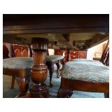 Sumter Cabinet Corp. Korn Industries, Made in USA. Table with 2 Leafs & 8 Chairs, 2 of them are Arm 