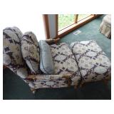 Queen Ann Style, Hickory White, Custom Chair & Ottoman. Fabric Protection. Paid $5,000.00 ** WARNING