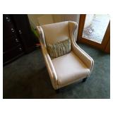 Fabric Chair with Wings