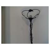 Ornate Metal Floor Lamp. (In Working Condition)