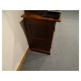 Basset 4 Glass Door Wall Cabinet. Measures: 61" W x 20 1/4" D x 35" T *Contents Not Included ** WARN