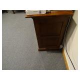 Basset 4 Glass Door Wall Cabinet. Measures: 61" W x 20 1/4" D x 35" T *Contents Not Included ** WARN
