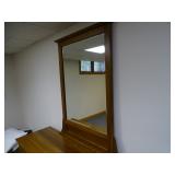 Durham Furniture Dressor w/ Mirror. Measures: 64" W x 19" D x 36" T ** WARNING LARGE ITEM! BRING HEL