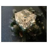 Snowman w/ 2 lite Wreaths