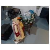 Snowman w/ 2 lite Wreaths