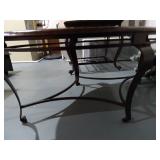 Oval Accent Table. Metal Frame Measures: 42" W x 28" D x 19" T