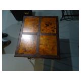 Square Accent Table. Metal Frame, Measures: 29" x 24 1/2" x 26" T