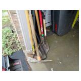 3 Shovels, Hand Tamp, Pick, Crow Bar