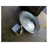 Halogen Work Light & Galvanized Bucket
