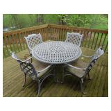 Metal Patio Table w/ 4 Chairs ** WARNING LARGE ITEM! BRING HELP TO LOAD. IF YOU DO NOT BRING THE APP