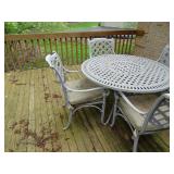 Metal Patio Table w/ 4 Chairs ** WARNING LARGE ITEM! BRING HELP TO LOAD. IF YOU DO NOT BRING THE APP
