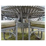 Metal Patio Table w/ 4 Chairs ** WARNING LARGE ITEM! BRING HELP TO LOAD. IF YOU DO NOT BRING THE APP
