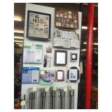 Picture frames, fire pokers, scales, kitchen items