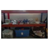 Pots set, kitchenware, bedding, assorted pillows bin, 8000 lb winch