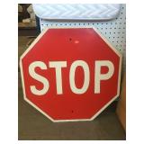 Metal stop sign