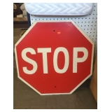 Metal stop sign