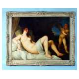 Fine antique oil on canvas painting.