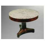 Empire center table with marble top