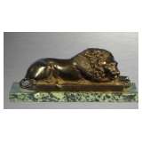 bronze lion sculpture