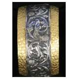 gold and silver bracelet