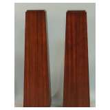 pair of wood pedistals