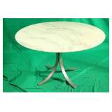 marble top round center table with metal legs