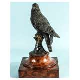 bronze sculpture of a bird