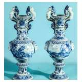 blue and white vases 