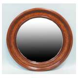 round framed mirror