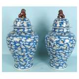 pair of large covered vases