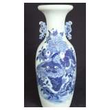 blue and white vase