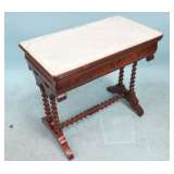 antique desk with marble top