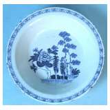 blue and white antique bowl