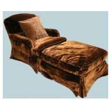 oversize upholstered chair and ottoman