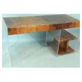 Lucite and wood desk