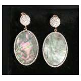pair of mother of pearl earrings 