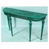 Malachite veneered table