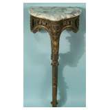 pair of wall mounted marble top tables antique