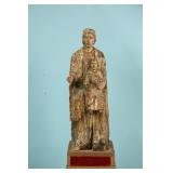 antique wood carved Santo