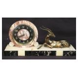bronze and marble clock
