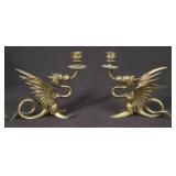 pair of dragon candle sticks