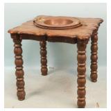 antique table with ash tray
