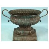 antique metal urn