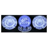 blue and white dishes