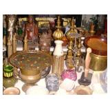 brass designer antiques, candle sticks, sculpture