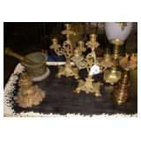 brass and metal decor