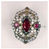 Many unique pieces of estate jewelry, ruby