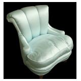 silk upholstered side chair