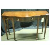 Wood inlayed console table